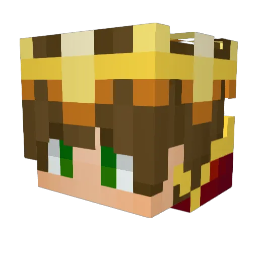 Huida_0721Keepx Minecraft avatar head, 3D render