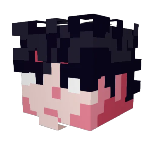 Huiglas Minecraft avatar head, 3D render