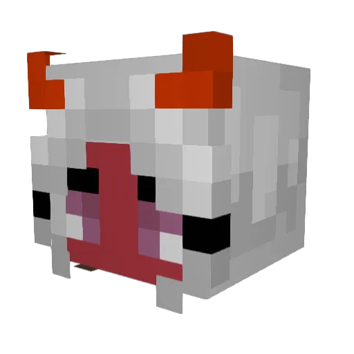 Huilinator Minecraft avatar head, 3D render
