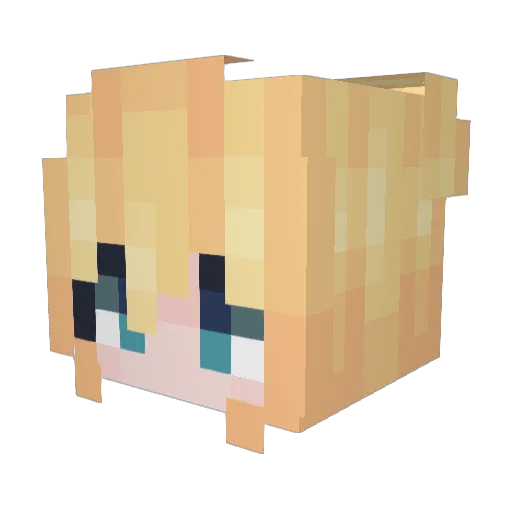 Huisoo Minecraft avatar head, 3D render