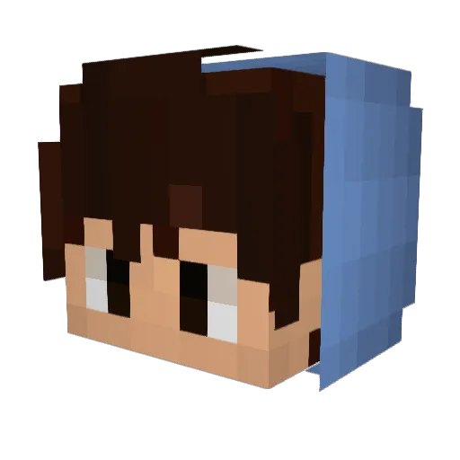 Huizal Minecraft avatar head, 3D render
