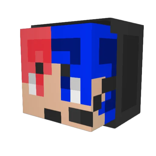 Hukkich Minecraft avatar head, 3D render