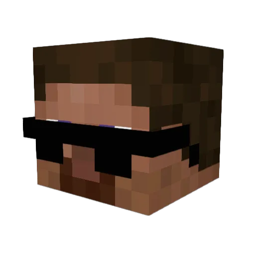 Hukky_Shibaseki Minecraft avatar head, 3D render