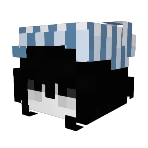 Huko_minp Minecraft avatar head, 3D render