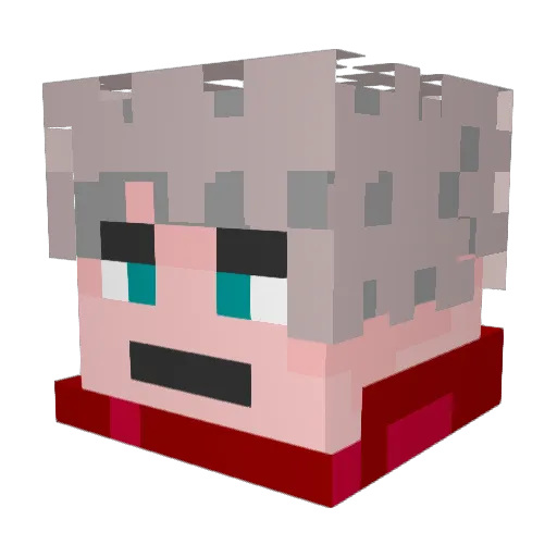 Hukommelse Minecraft avatar head, 3D render