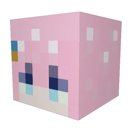 HuliusPalman Minecraft avatar head, 3D render