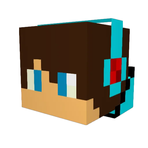 HulkMachine2000 Minecraft avatar head, 3D render