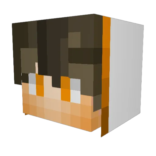 Hulkanec Minecraft avatar head, 3D render