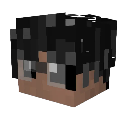 Hulkbusternavy Minecraft avatar head, 3D render