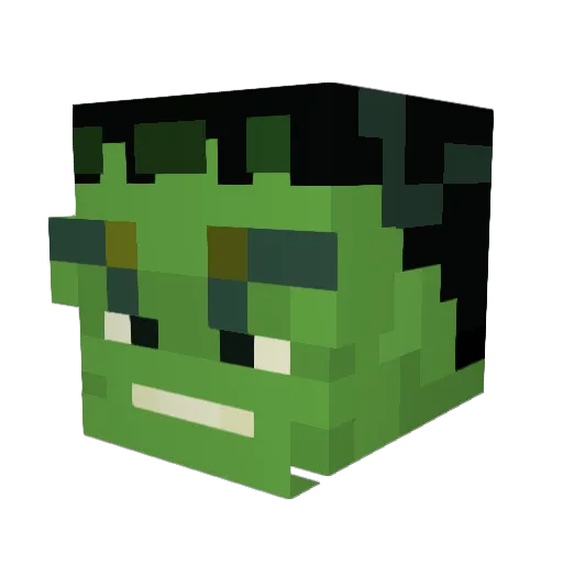 Hulken2023 Minecraft avatar head, 3D render