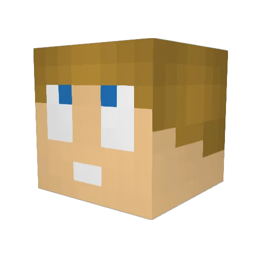 Hulkenberg Minecraft avatar head, 3D render
