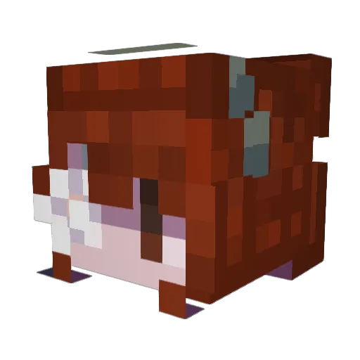 Hulkine Minecraft avatar head, 3D render