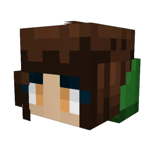 Hullaballoon226 Minecraft avatar head, 3D render