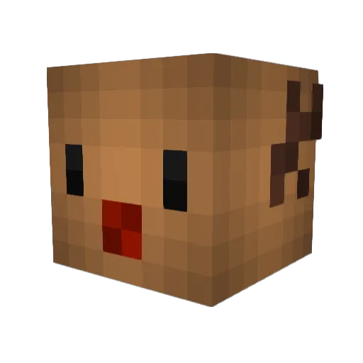 Hullerman Minecraft avatar head, 3D render