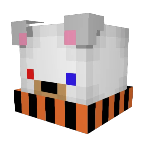 Hullkie Minecraft avatar head, 3D render