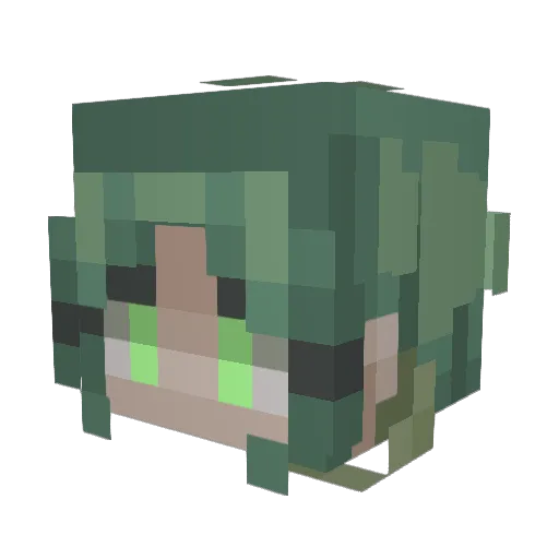 Hullmy Minecraft avatar head, 3D render