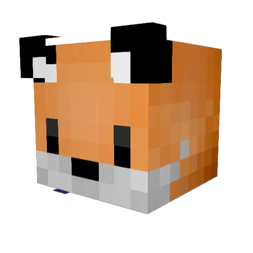 Hullock Minecraft avatar head, 3D render