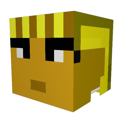 Hullyboy Minecraft avatar head, 3D render