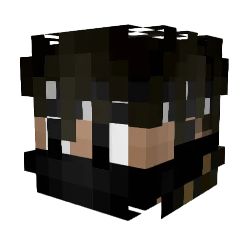 Hulmay Minecraft avatar head, 3D render