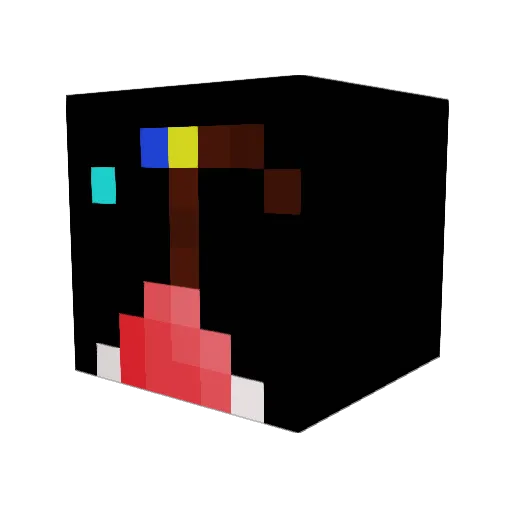 Hulses Minecraft avatar head, 3D render