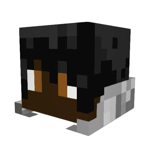 Huluz Minecraft avatar head, 3D render