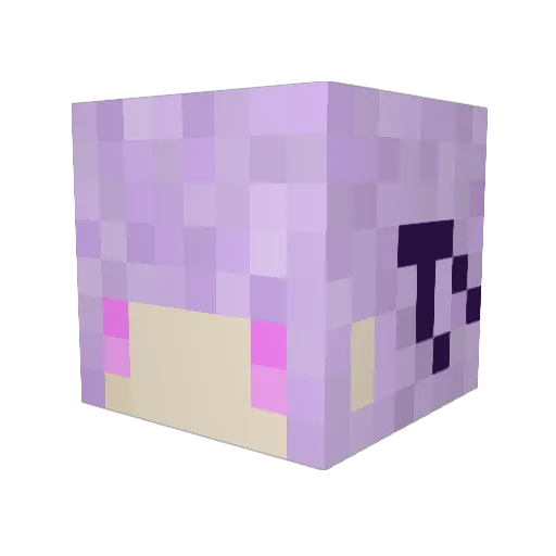 Huma0121 Minecraft avatar head, 3D render