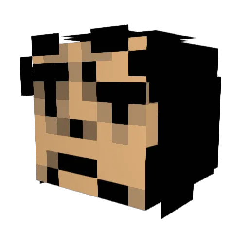 Humage Minecraft avatar head, 3D render