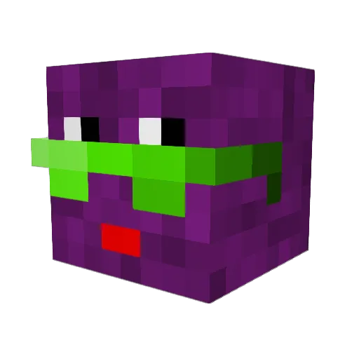 Humaks Minecraft avatar head, 3D render