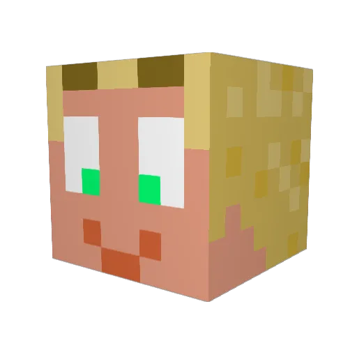 Humalice Minecraft avatar head, 3D render