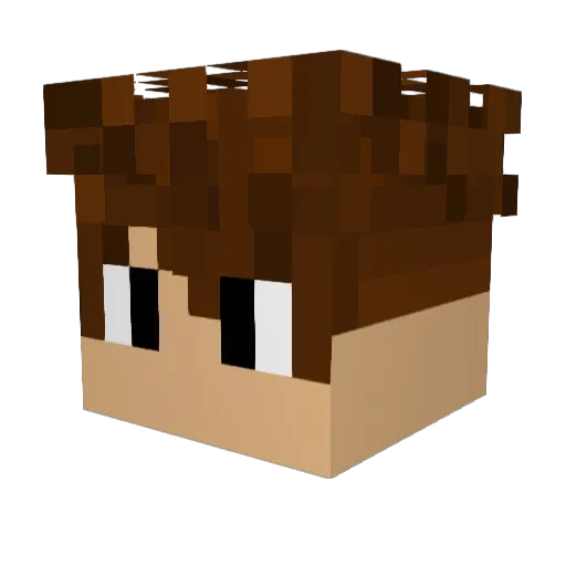 Humammed Minecraft avatar head, 3D render