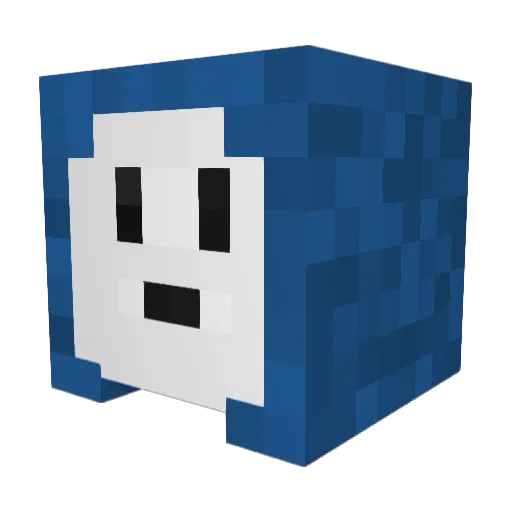 Human345 Minecraft avatar head, 3D render