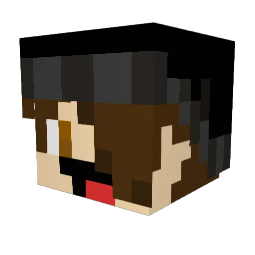 HumanKnight3 Minecraft avatar head, 3D render