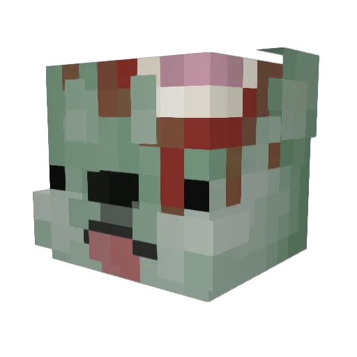 HumanLemonx Minecraft avatar head, 3D render