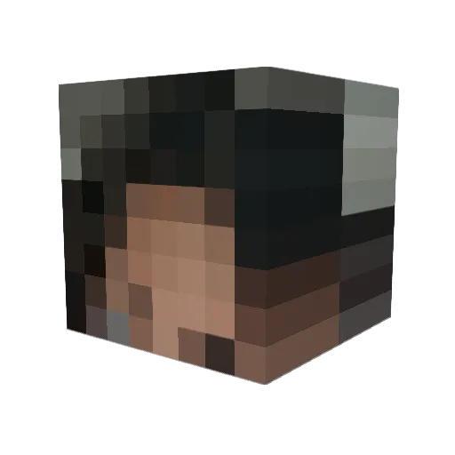 HumanMan134 Minecraft avatar head, 3D render