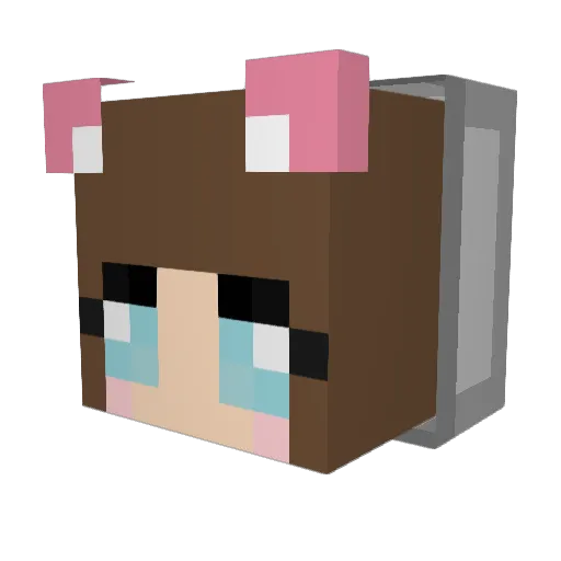 HumanNormy Minecraft avatar head, 3D render
