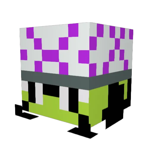 HumanPunker Minecraft avatar head, 3D render