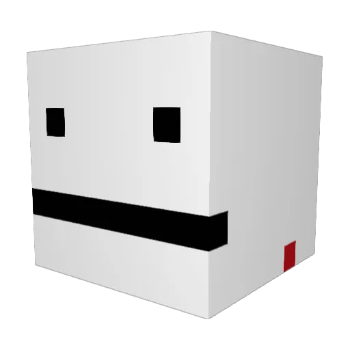 HumanRights12 Minecraft avatar head, 3D render