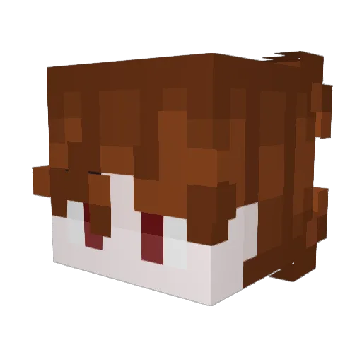 HumanShlaf Minecraft avatar head, 3D render