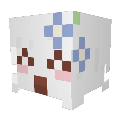 Human_CaKE Minecraft avatar head, 3D render
