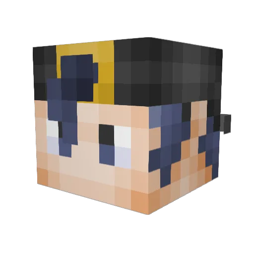Human_Pikachu Minecraft avatar head, 3D render