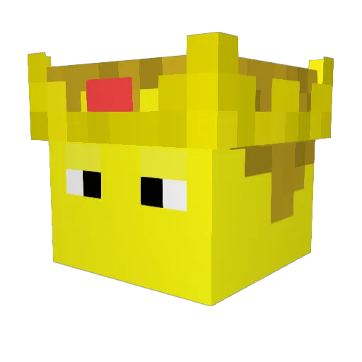Humanbeng Minecraft avatar head, 3D render