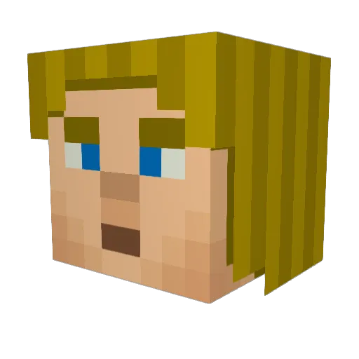 Humane3D Minecraft avatar head, 3D render