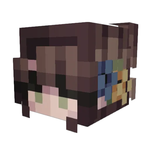 Humanfailure Minecraft avatar head, 3D render