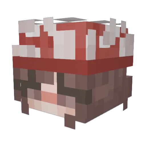 Humanized_Muffin Minecraft avatar head, 3D render
