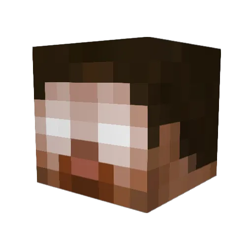 Humannzz Minecraft avatar head, 3D render
