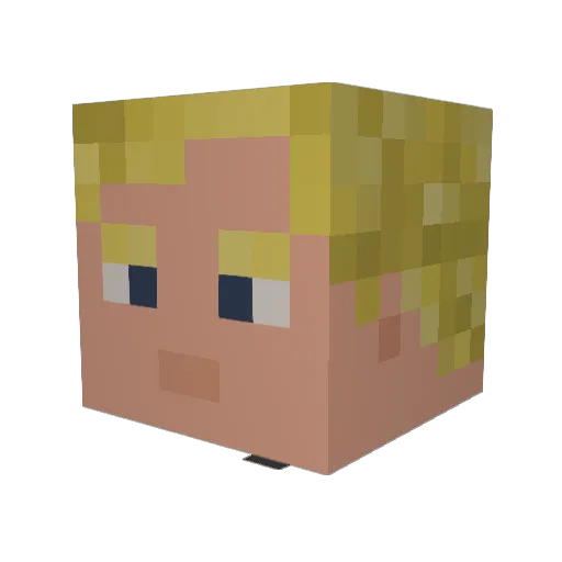Humano1d Minecraft avatar head, 3D render