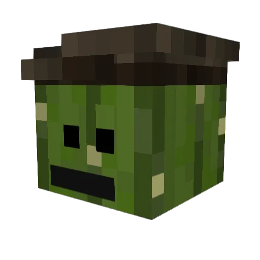 HumbleBacon Minecraft avatar head, 3D render