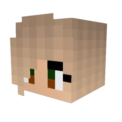 HumbleChippie Minecraft avatar head, 3D render
