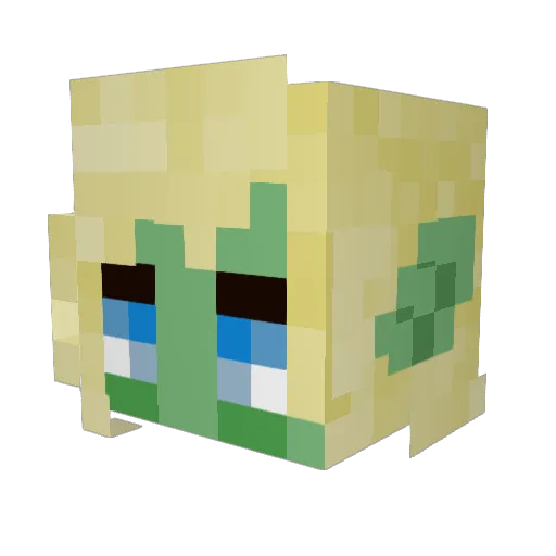 Humble_goblin Minecraft avatar head, 3D render