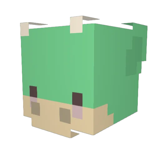 Humbow Minecraft avatar head, 3D render